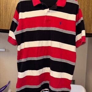 Ralph Lauren Polo Shirt in Red, Black, and Gray